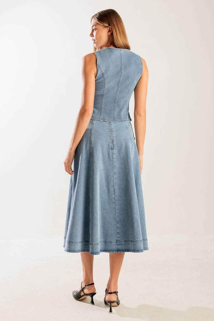 AT FIRST GLANCE DENIM VEST - GiFTiFY