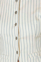 COFFEE RUN STRIPED WOVEN VEST - GiFTiFY