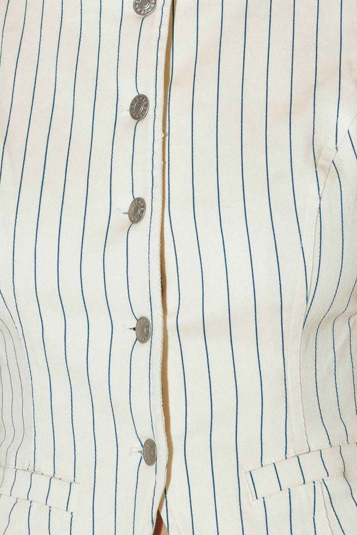 COFFEE RUN STRIPED WOVEN VEST - GiFTiFY