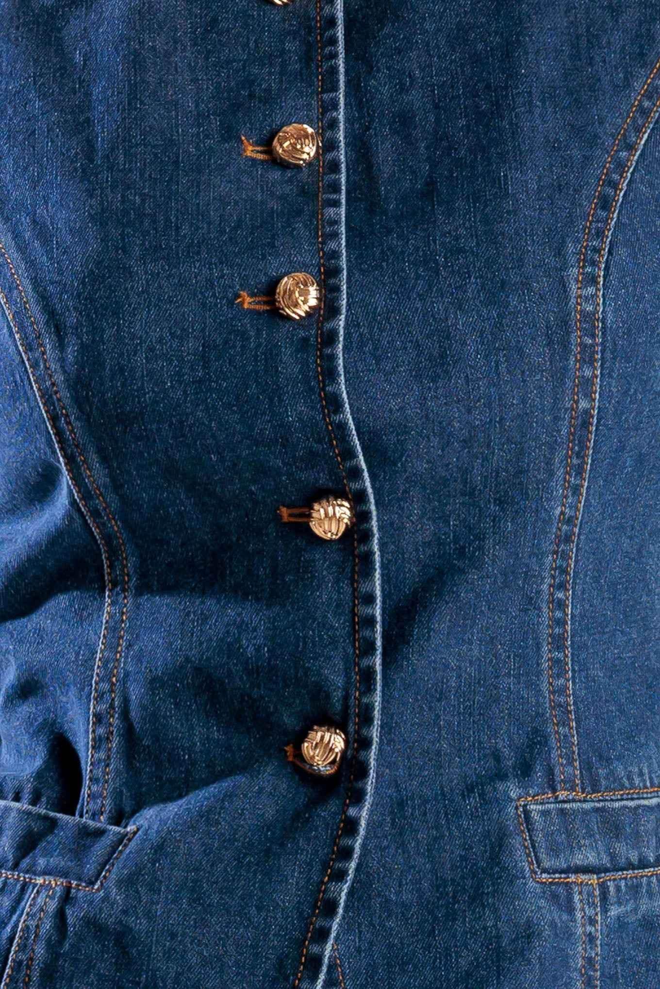 DRIVE-IN MOVIE DENIM VEST - GiFTiFY