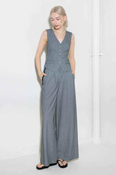 SMILE BRIGHT IN GREY WOVEN VEST - GiFTiFY