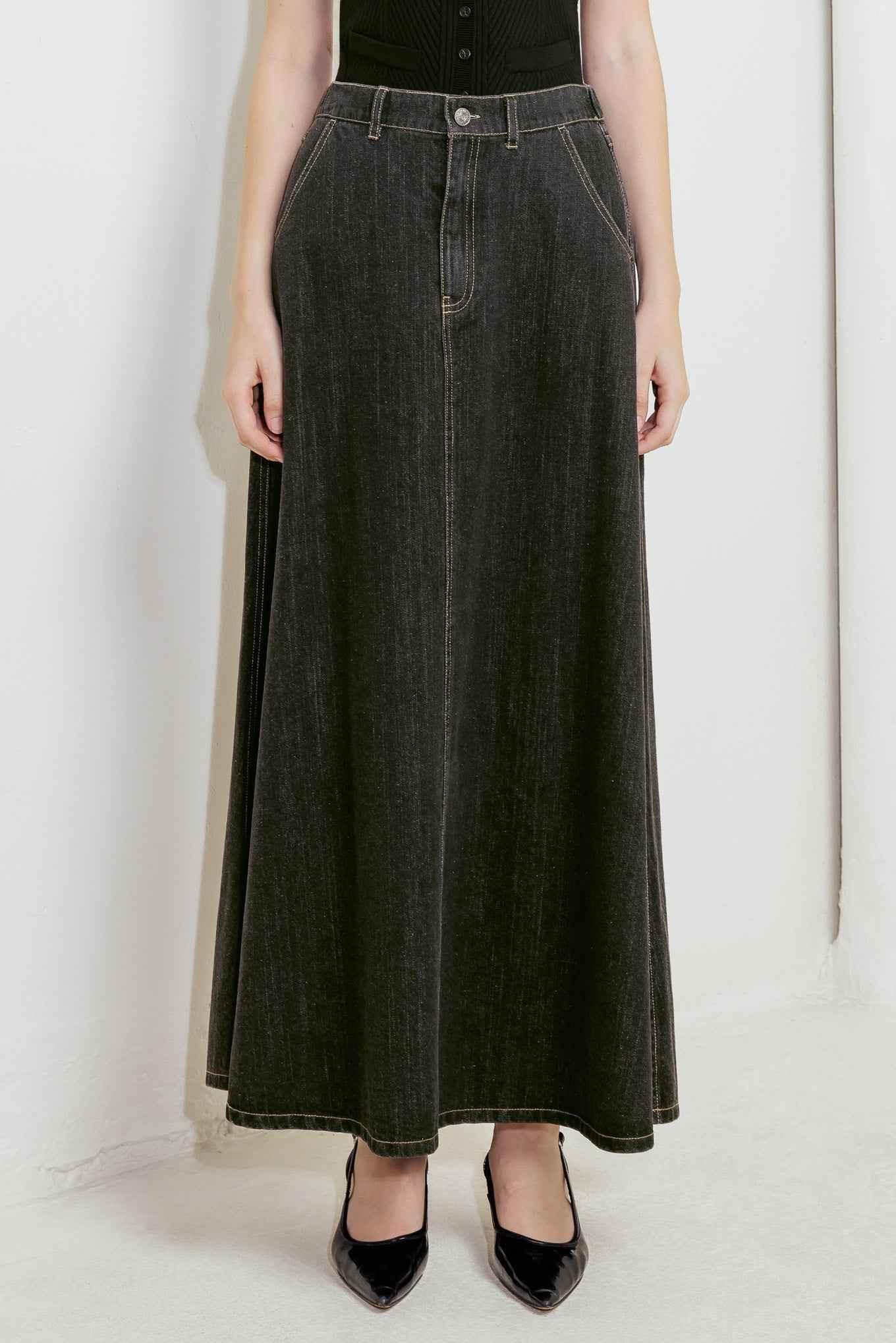 TRADING SECRETS DENIM SKIRT - GiFTiFY