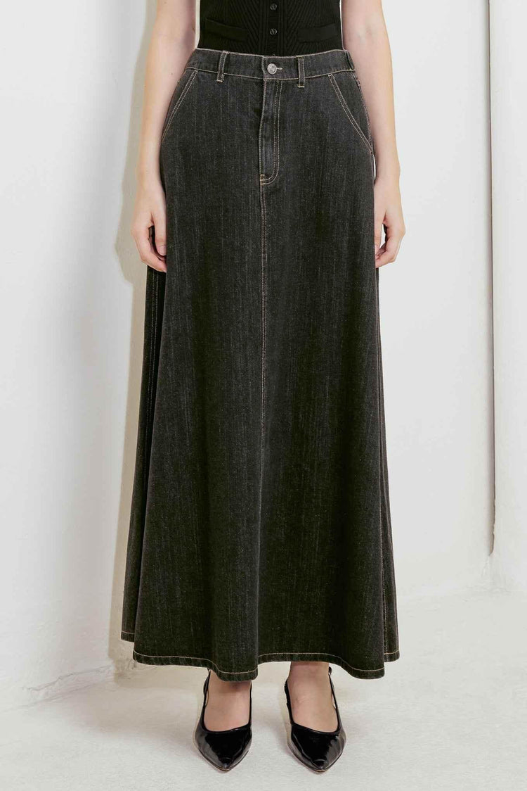 TRADING SECRETS DENIM SKIRT - GiFTiFY