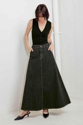 TRADING SECRETS DENIM SKIRT - GiFTiFY