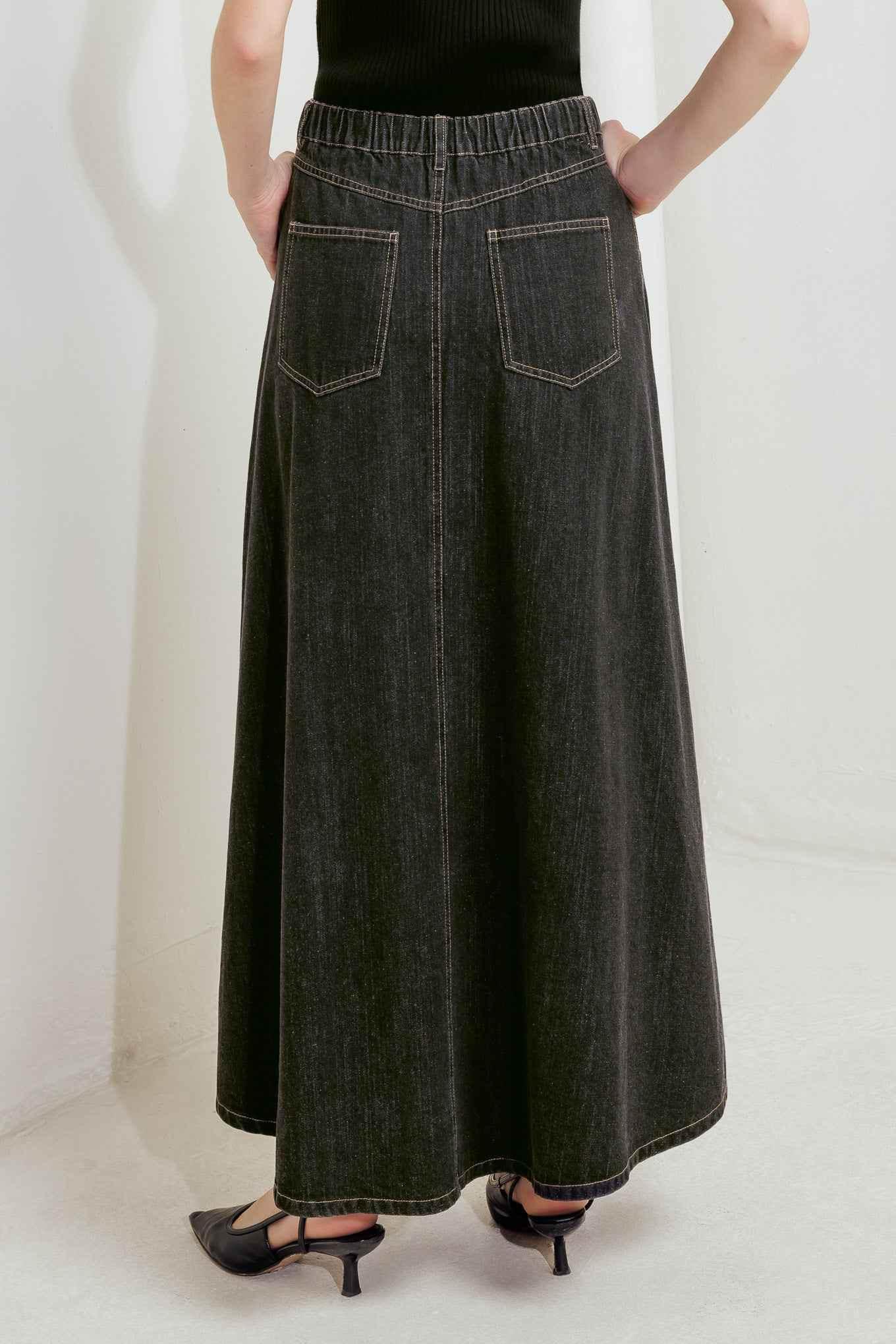 TRADING SECRETS DENIM SKIRT - GiFTiFY