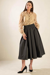 DANCE WITH DESTINY WOVEN MIDI SKIRT - GiFTiFY