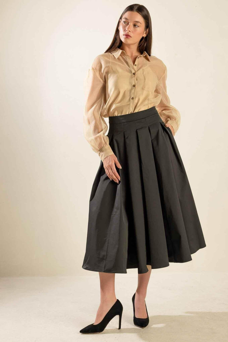 DANCE WITH DESTINY WOVEN MIDI SKIRT - GiFTiFY