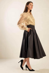 DANCE WITH DESTINY WOVEN MIDI SKIRT - GiFTiFY