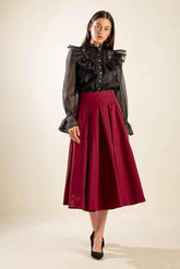 DANCE WITH DESTINY WOVEN MIDI SKIRT - GiFTiFY