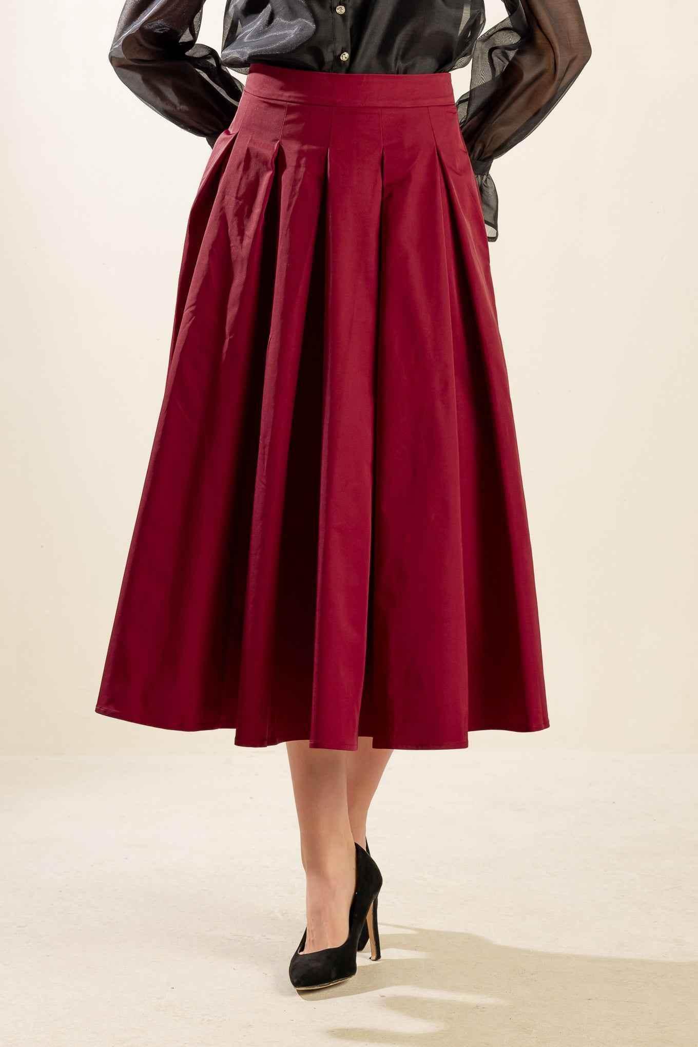 DANCE WITH DESTINY WOVEN MIDI SKIRT - GiFTiFY