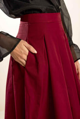 DANCE WITH DESTINY WOVEN MIDI SKIRT - GiFTiFY