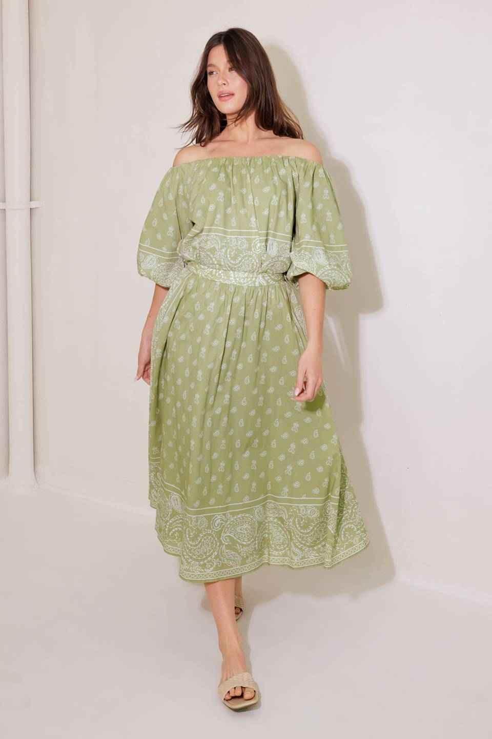 THE MORE THE MERRIER WOVEN FULL MIDI SKIRT - GiFTiFY