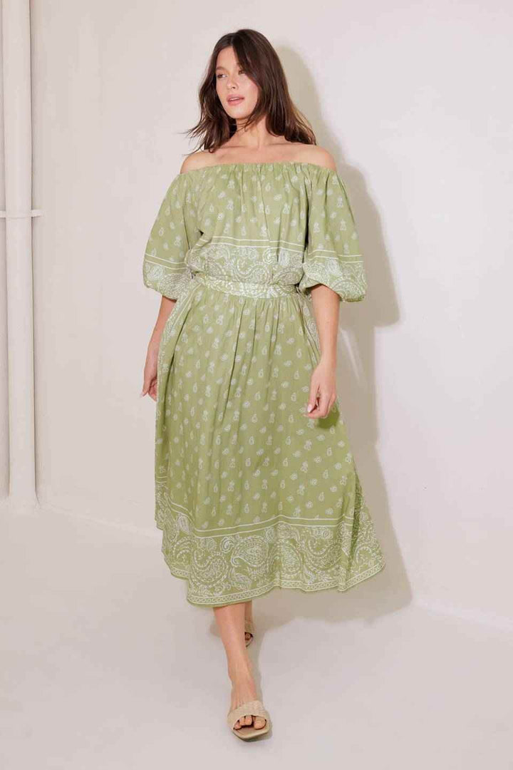 THE MORE THE MERRIER WOVEN FULL MIDI SKIRT - GiFTiFY