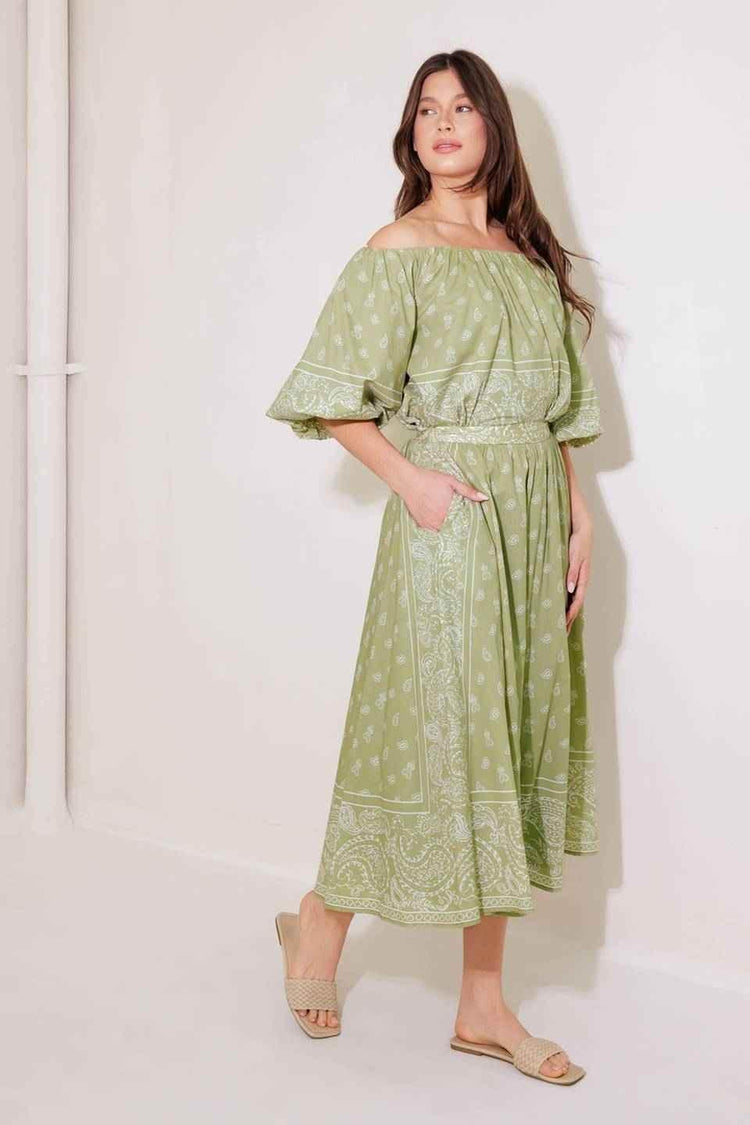 THE MORE THE MERRIER WOVEN FULL MIDI SKIRT - GiFTiFY