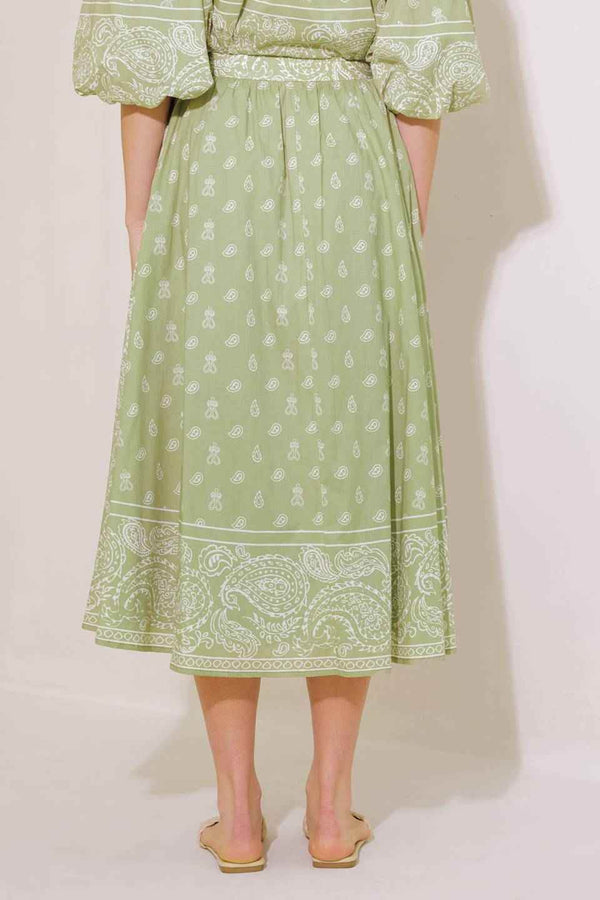 THE MORE THE MERRIER WOVEN FULL MIDI SKIRT - GiFTiFY