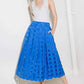 LIVE FOR US BLUE ORGANZA MIDI SKIRT