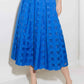 LIVE FOR US BLUE ORGANZA MIDI SKIRT
