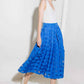 LIVE FOR US BLUE ORGANZA MIDI SKIRT