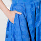 LIVE FOR US BLUE ORGANZA MIDI SKIRT