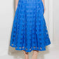 LIVE FOR US BLUE ORGANZA MIDI SKIRT