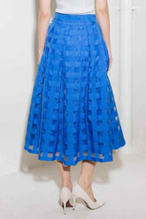 LIVE FOR US BLUE ORGANZA MIDI SKIRT - GiFTiFY