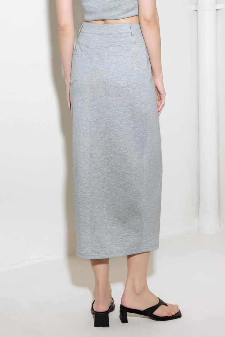 LOVELY BY NATURE KNIT MIDI SKIRT - GiFTiFY