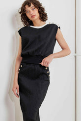 URBAN LUXE COMMAND KNIT MIDI SKIRT - GiFTiFY