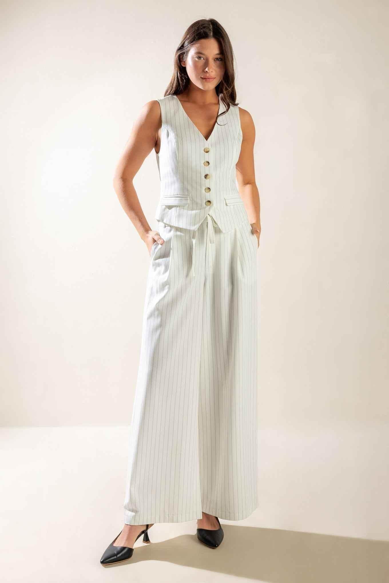 DINNER DATE WOVEN PANTS - GiFTiFY