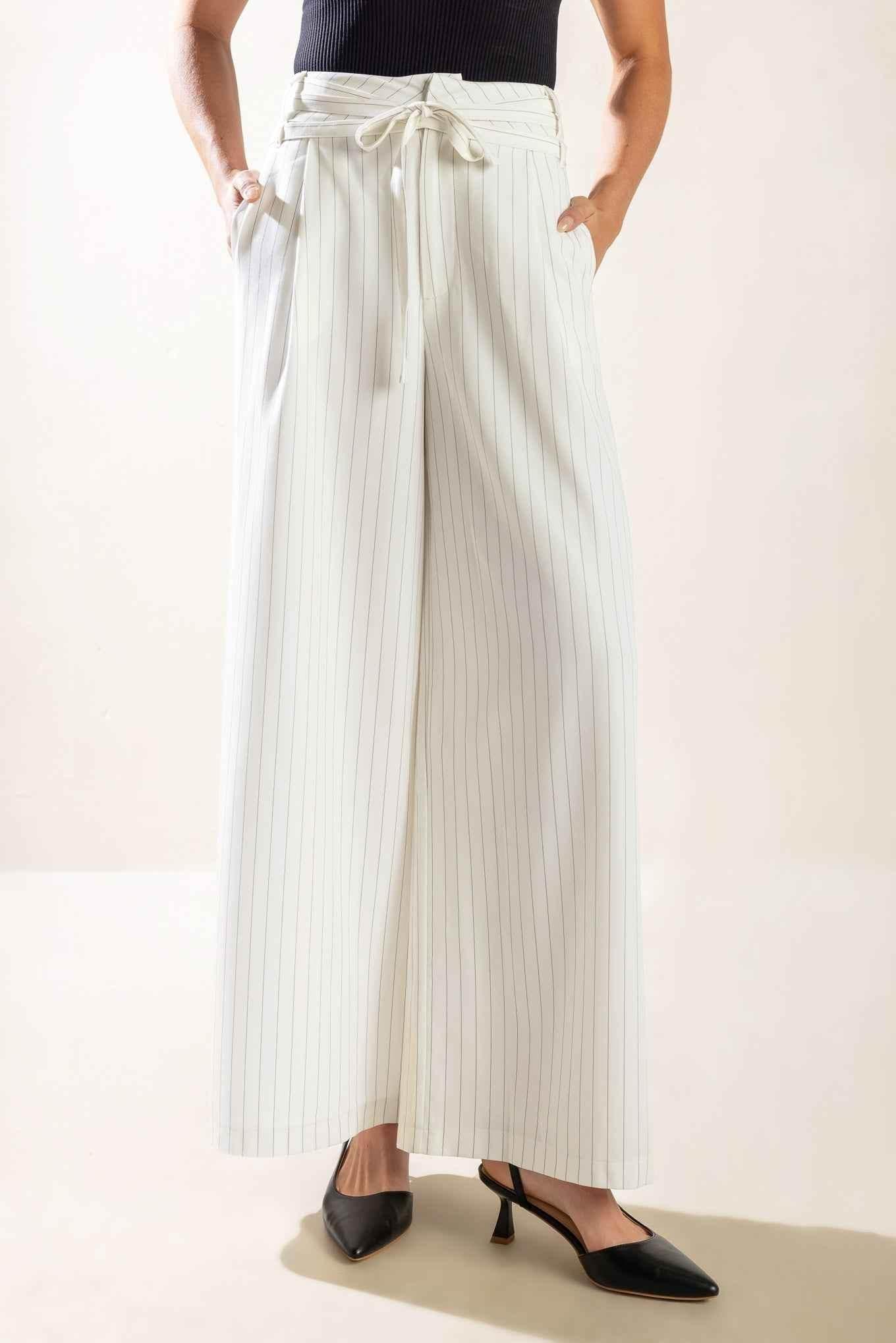 DINNER DATE WOVEN PANTS - GiFTiFY