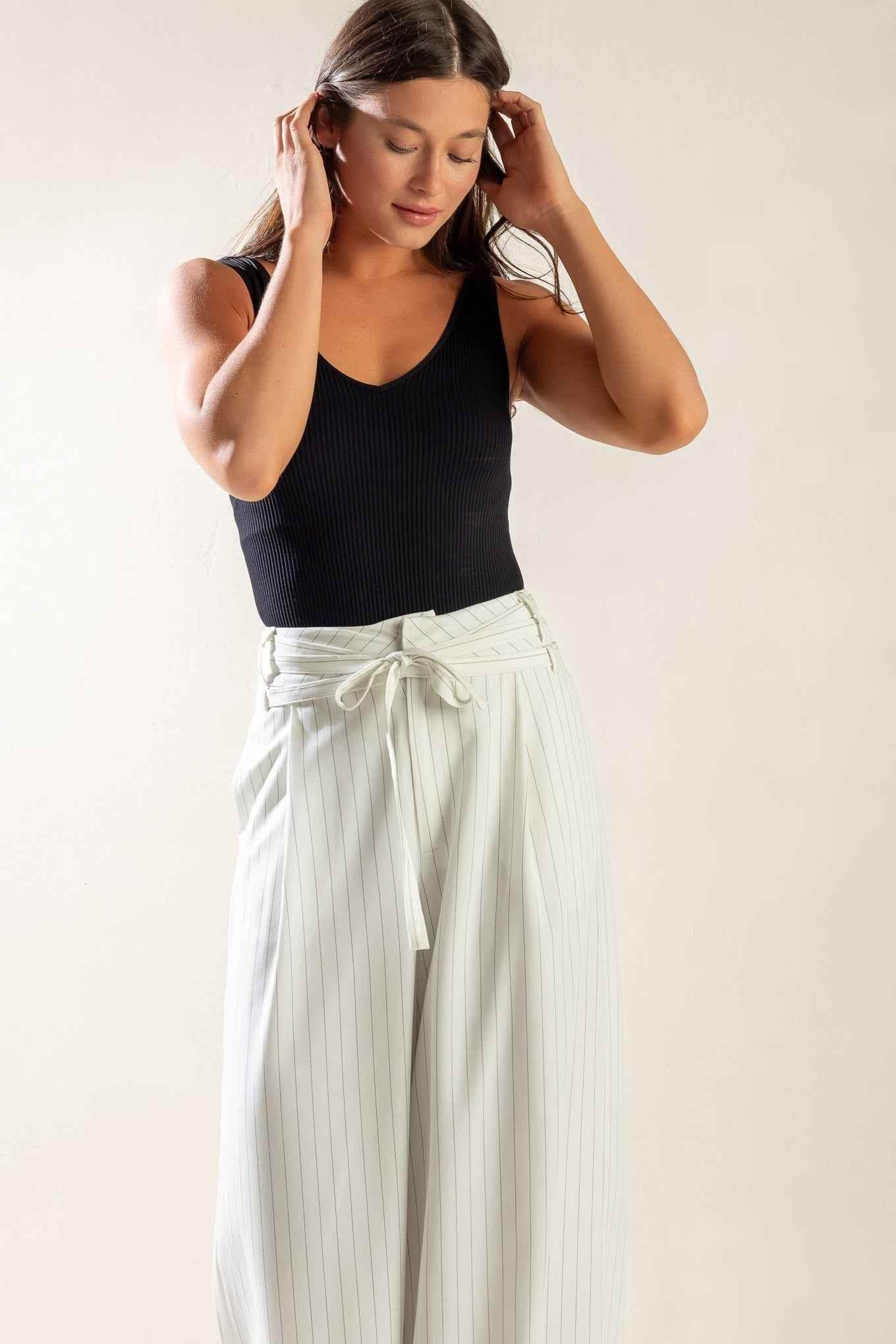 DINNER DATE WOVEN PANTS - GiFTiFY