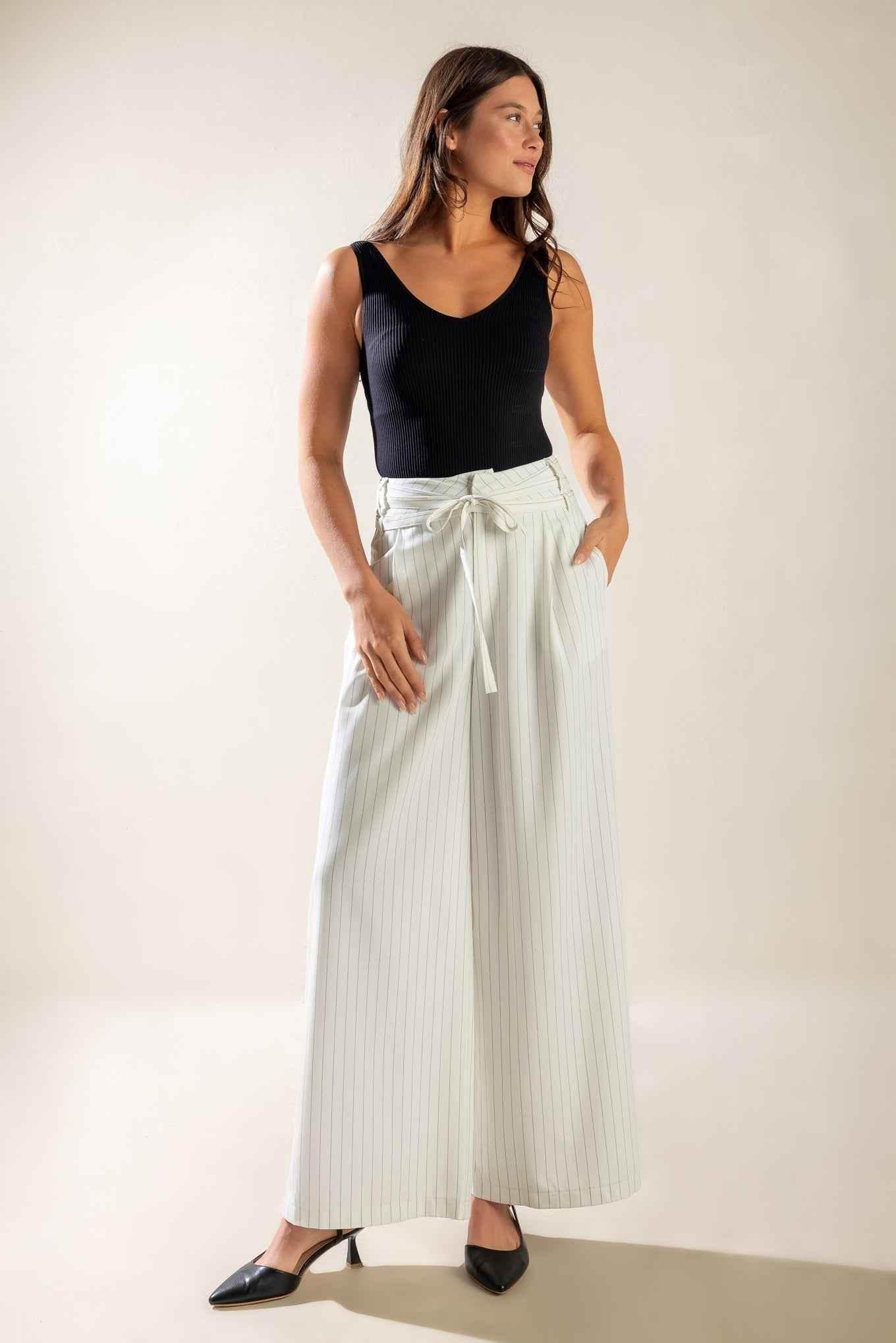 DINNER DATE WOVEN PANTS - GiFTiFY