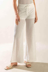 PRESENCE OF LOVE SEMI SHEER KNIT PANTS - GiFTiFY