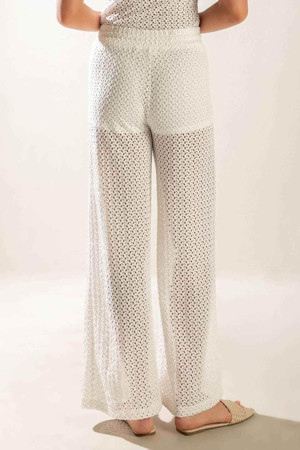 PRESENCE OF LOVE SEMI SHEER KNIT PANTS - GiFTiFY