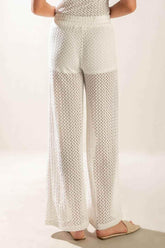 PRESENCE OF LOVE SEMI SHEER KNIT PANTS - GiFTiFY