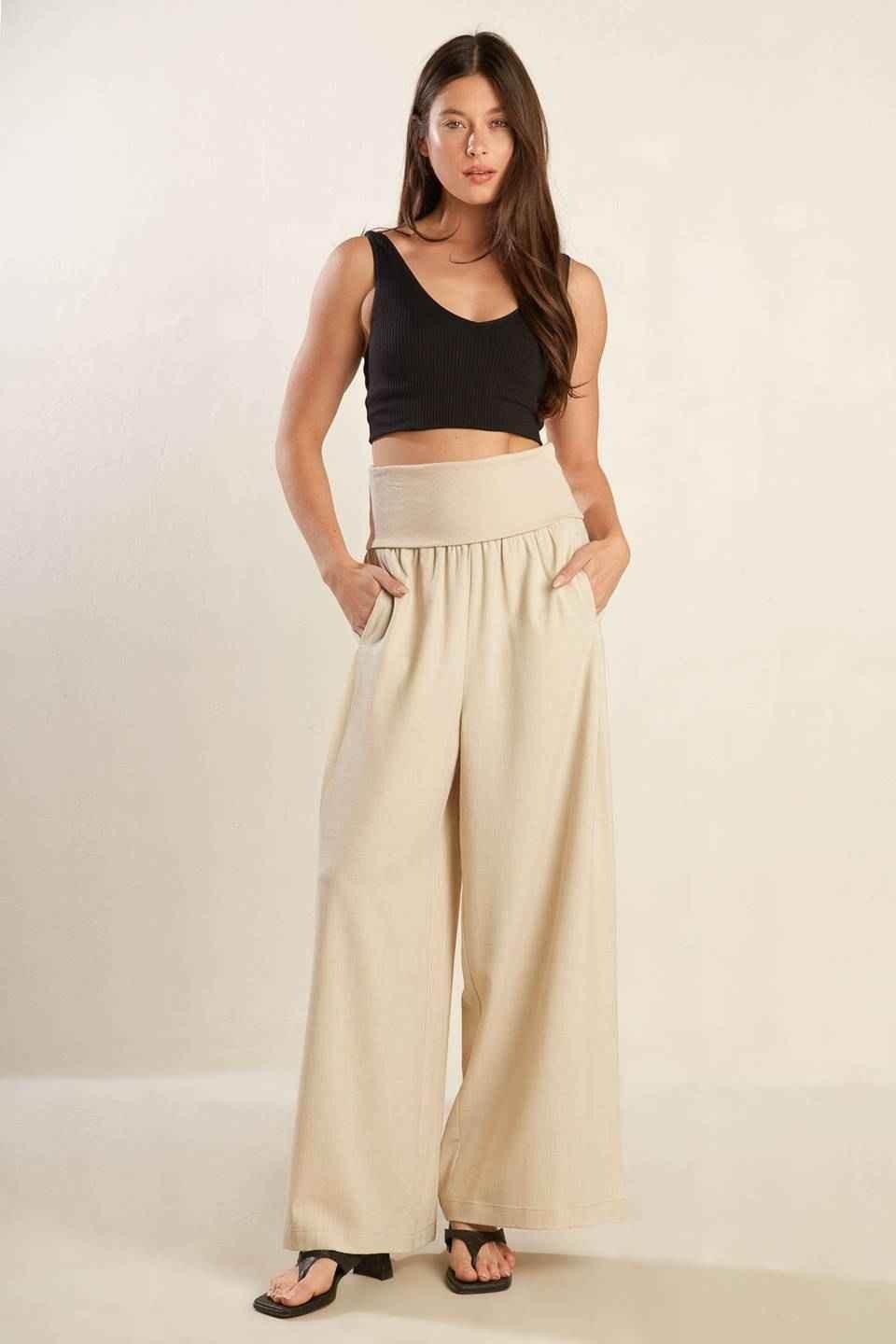 GO WITH GRACE WOVEN PANTS - GiFTiFY