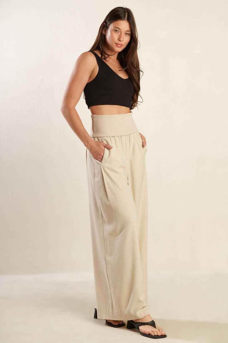 GO WITH GRACE WOVEN PANTS - GiFTiFY
