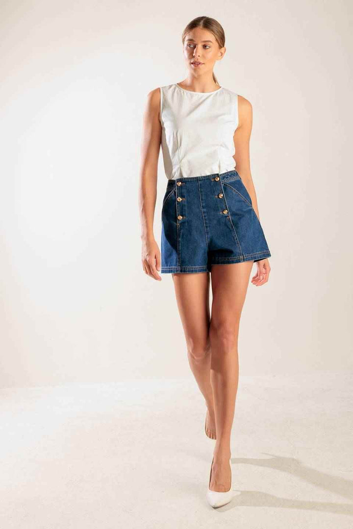 DRIVE-IN MOVIE DENIM SHORT - GiFTiFY