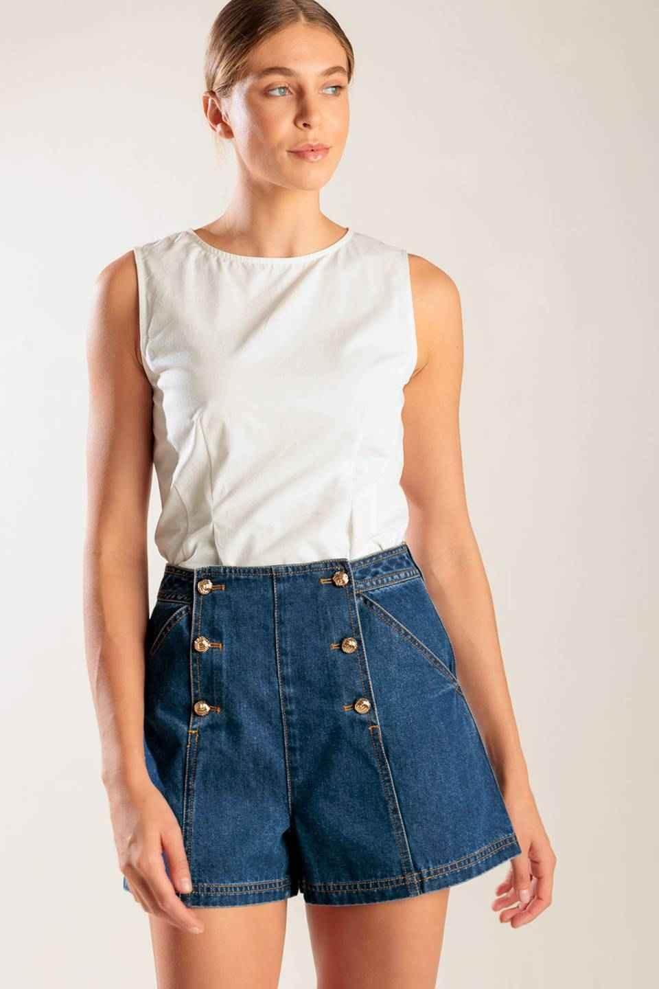 DRIVE-IN MOVIE DENIM SHORT - GiFTiFY