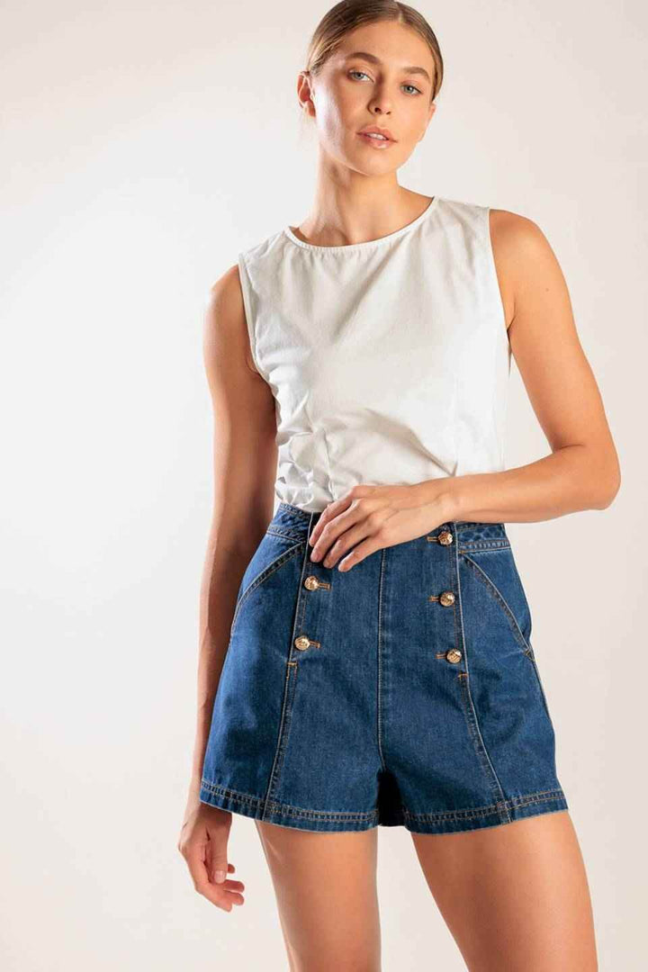 DRIVE-IN MOVIE DENIM SHORT - GiFTiFY