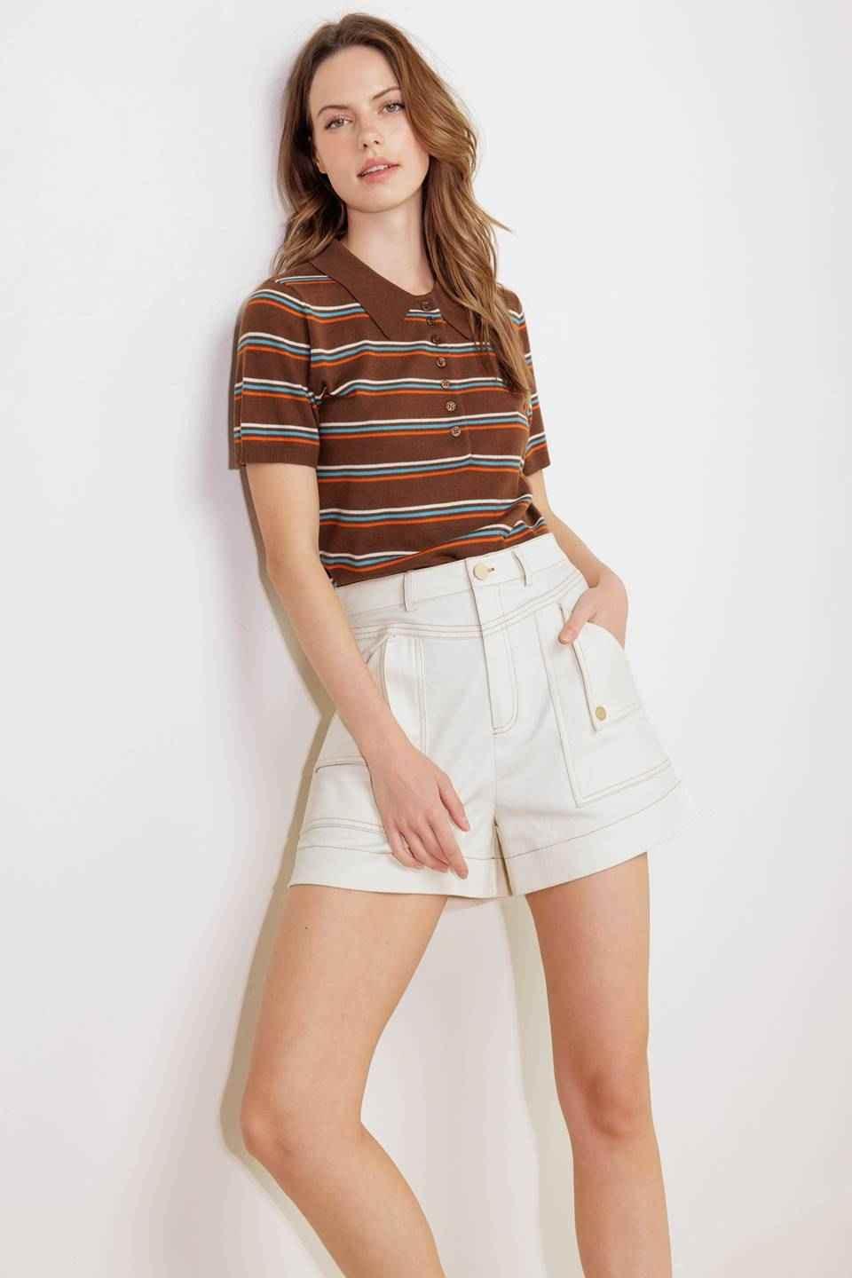 SIMPLY MINE CREAM WOVEN SHORT - GiFTiFY