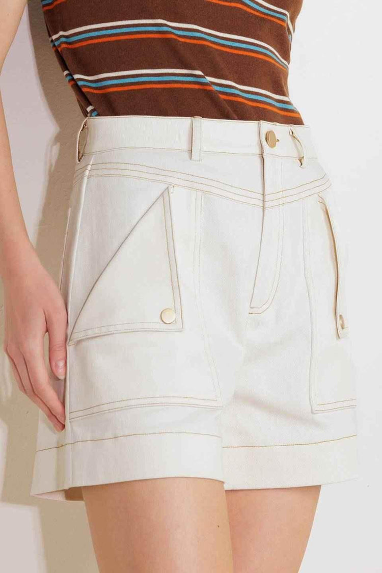 SIMPLY MINE CREAM WOVEN SHORT - GiFTiFY