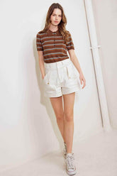 SIMPLY MINE CREAM WOVEN SHORT - GiFTiFY