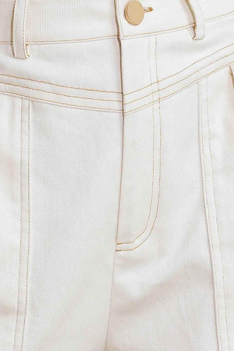 SIMPLY MINE CREAM WOVEN SHORT - GiFTiFY