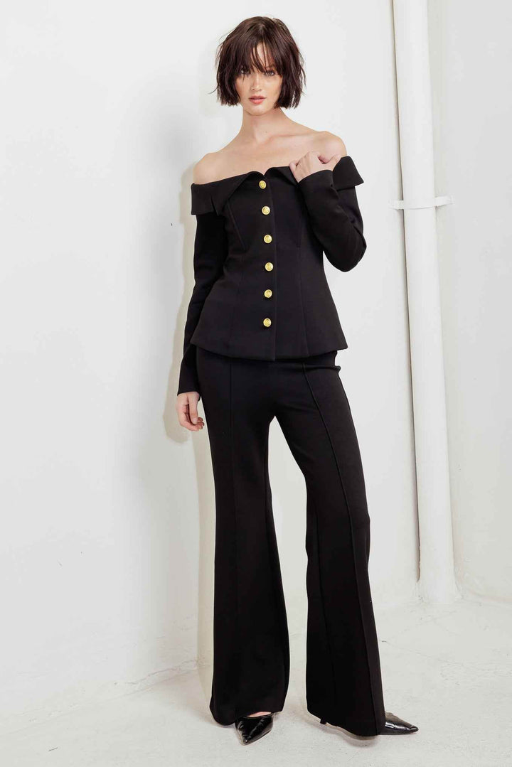 MODERN FLOW BLACK WOVEN PANTS - GiFTiFY