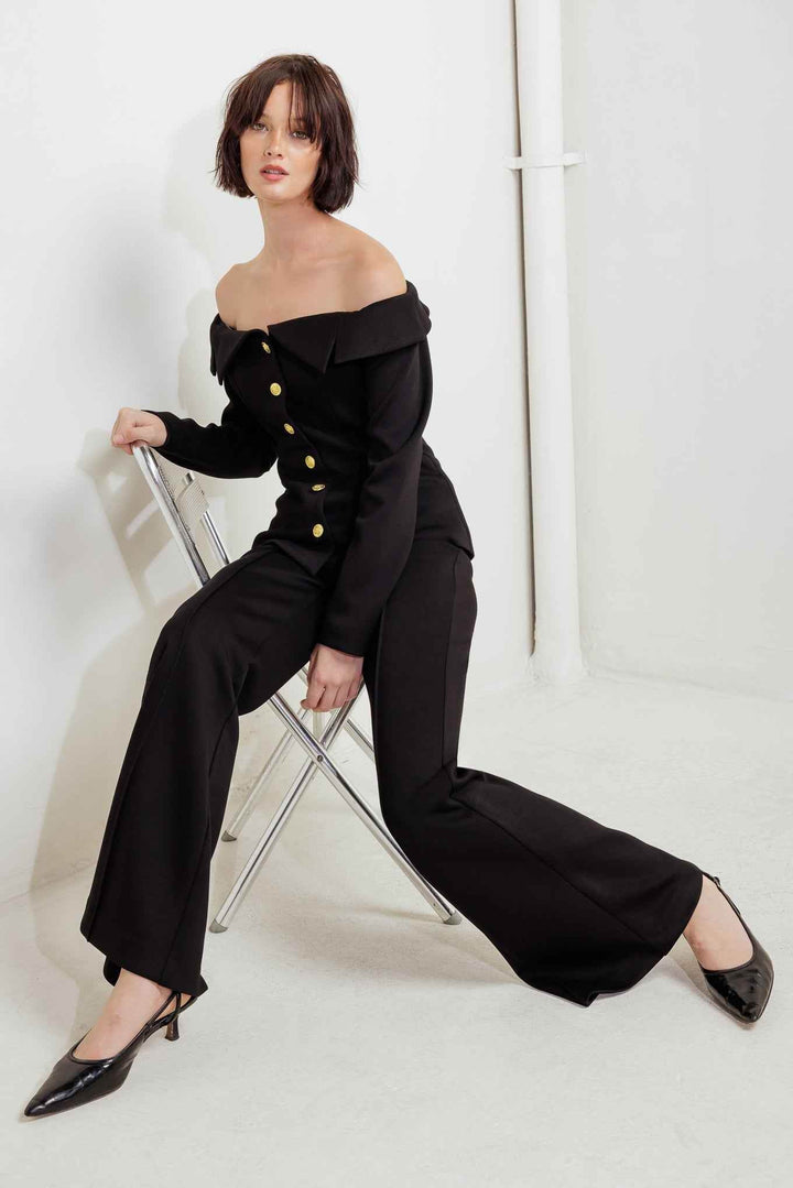 MODERN FLOW BLACK WOVEN PANTS - GiFTiFY