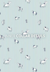  Stripes in Sky Blue Short Pleated Long Sleeve Show Shirt - GiFTiFY