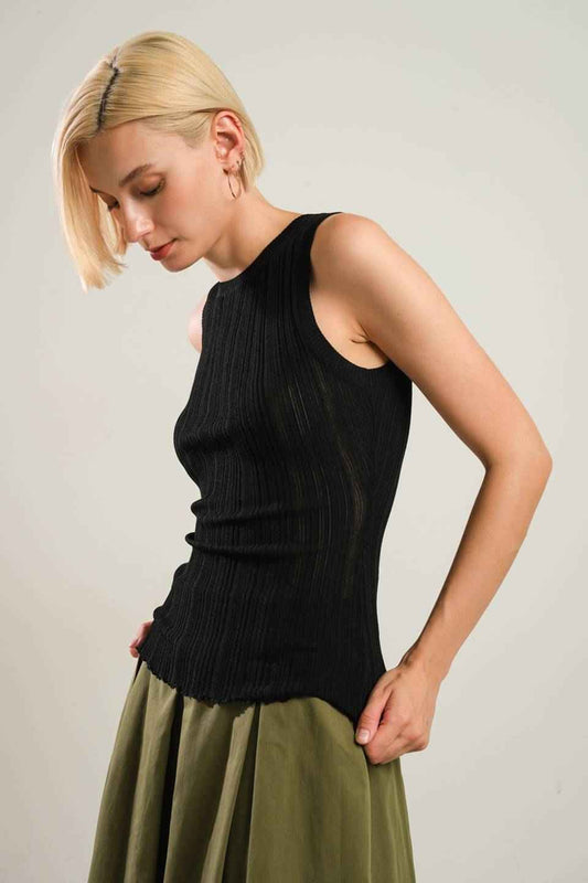 BE RIGHT BACK BLACK SWEATER TOP