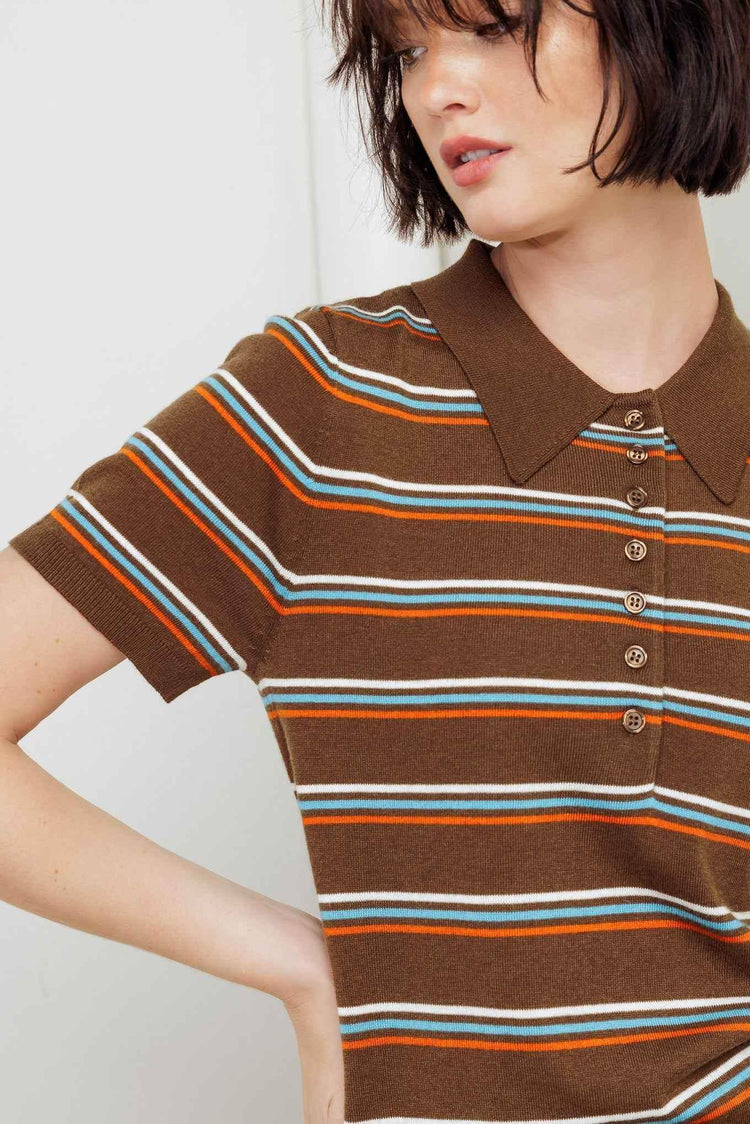 PRETTY IN PARADISE POLO TOP - GiFTiFY