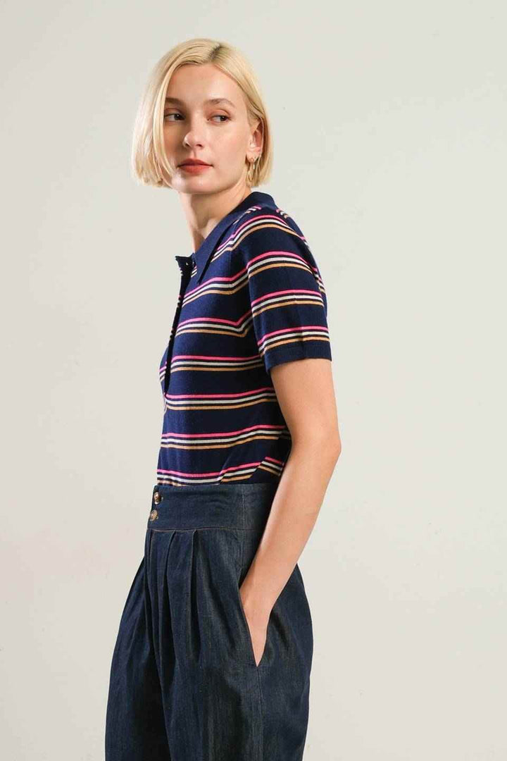PRETTY IN PARADISE POLO TOP - GiFTiFY