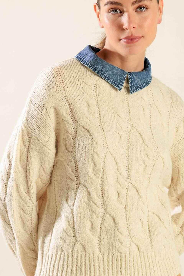 TOTALLY SMITTEN PULLOVER SWEATER TOP - GiFTiFY